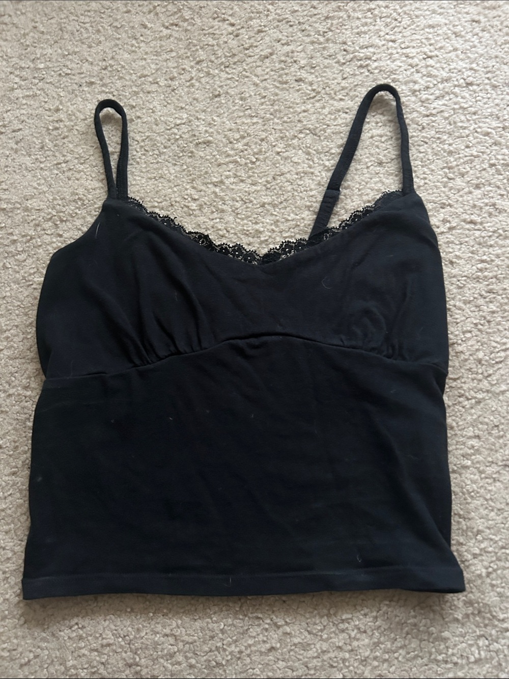 Hollister Black Lace-Trim Cami